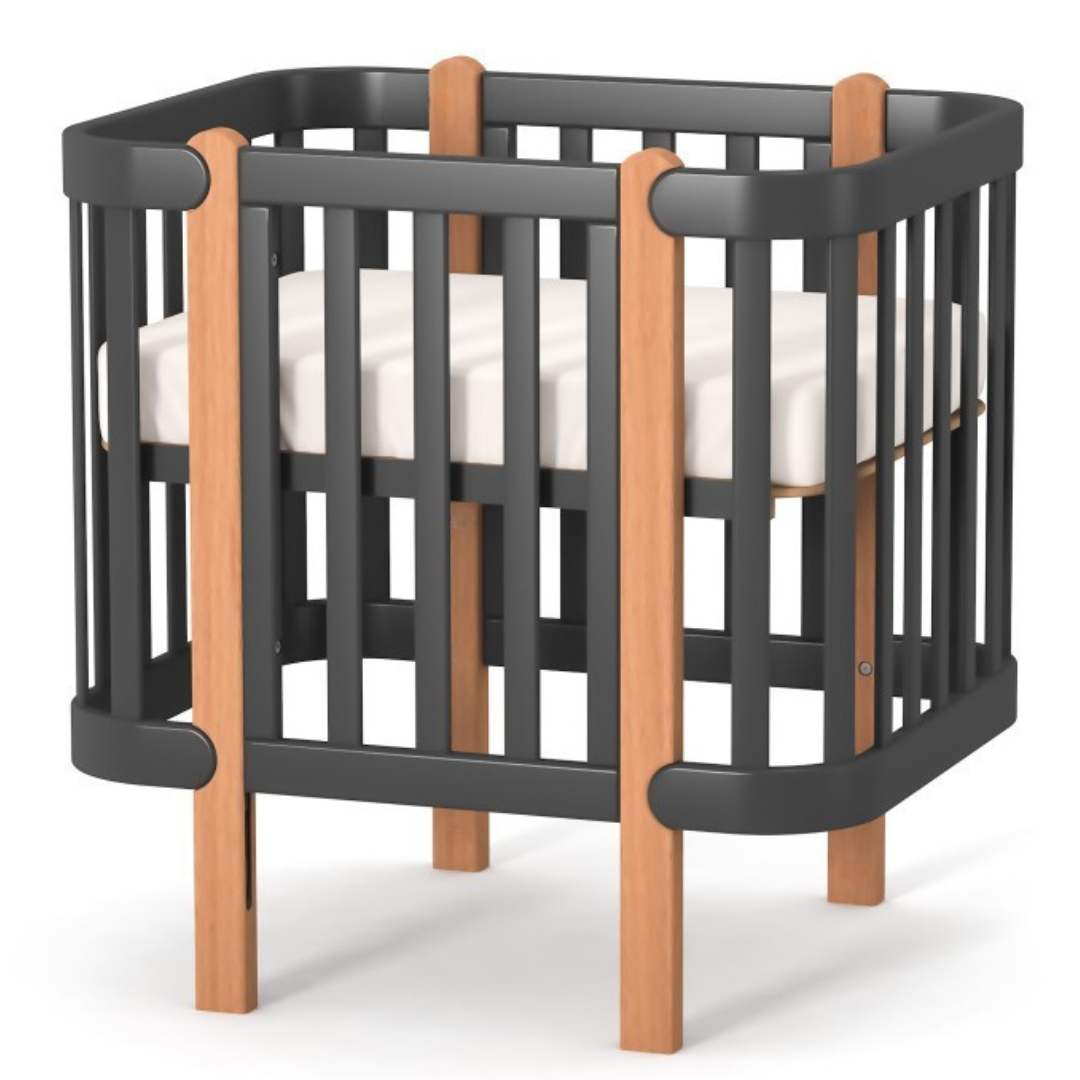 Sada pro přeměnu postýlky Zukko Gekko Kids na mini postýlku o rozměrech 80×60 cm. Grafitová